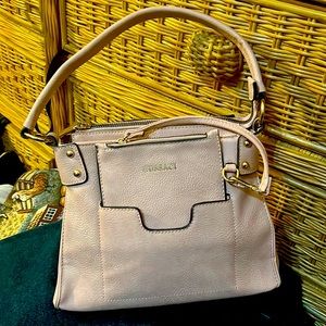Gussaci Pastel Pink Vegan Leather Handbag